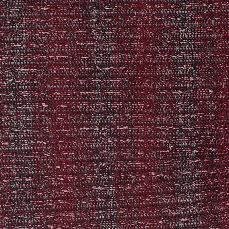 Dark Red Marl Rib Knit, Polyester, 204 gsm