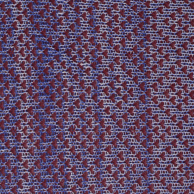 Burgundy Geometric Interlock Knit, Polyester