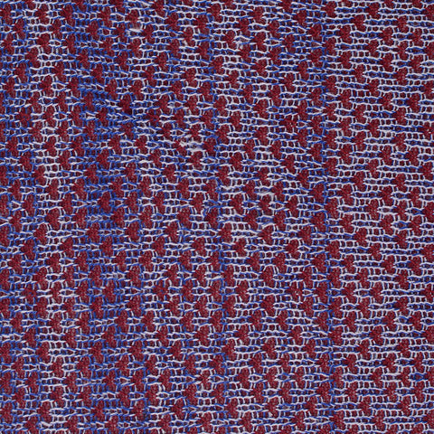 Burgundy Geometric Interlock Knit, Polyester