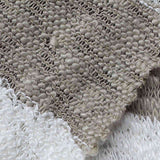 White Stripes Chunky Knit, Poly-Viscose — texture