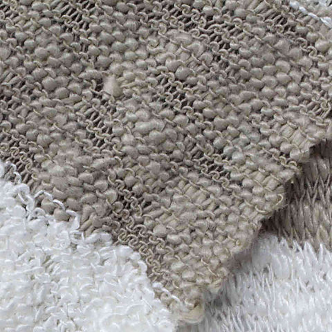 White Stripes Chunky Knit, Poly-Viscose, 330 gsm