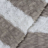 White Stripes Chunky Knit, Poly-Viscose