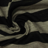 Black Horizontal-Stripe Jersey Knit, Polyester