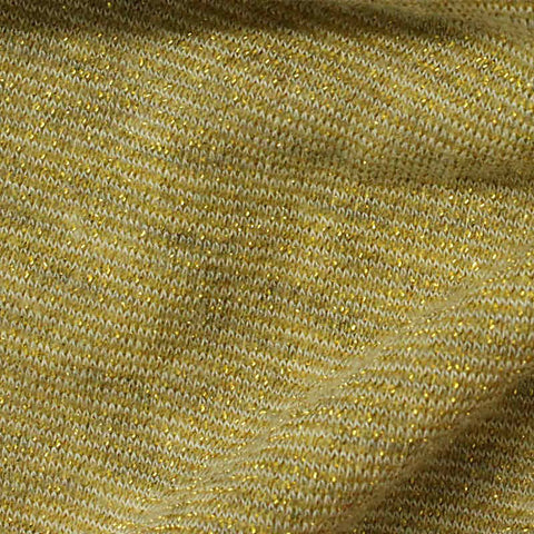 Gold Marl Jersey Knit, Viscose-Poly