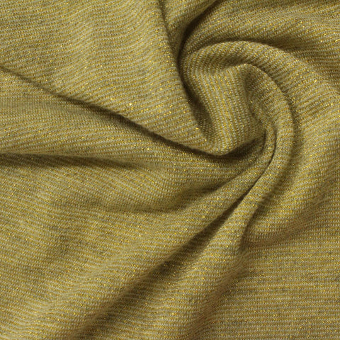 Gold Marl Jersey Knit, Viscose-Poly