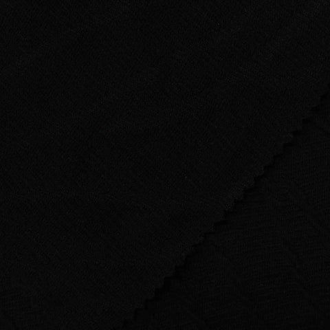 Jacquard 100% Polyester Knit Fabric, 250 gsm, 160 cm — Black