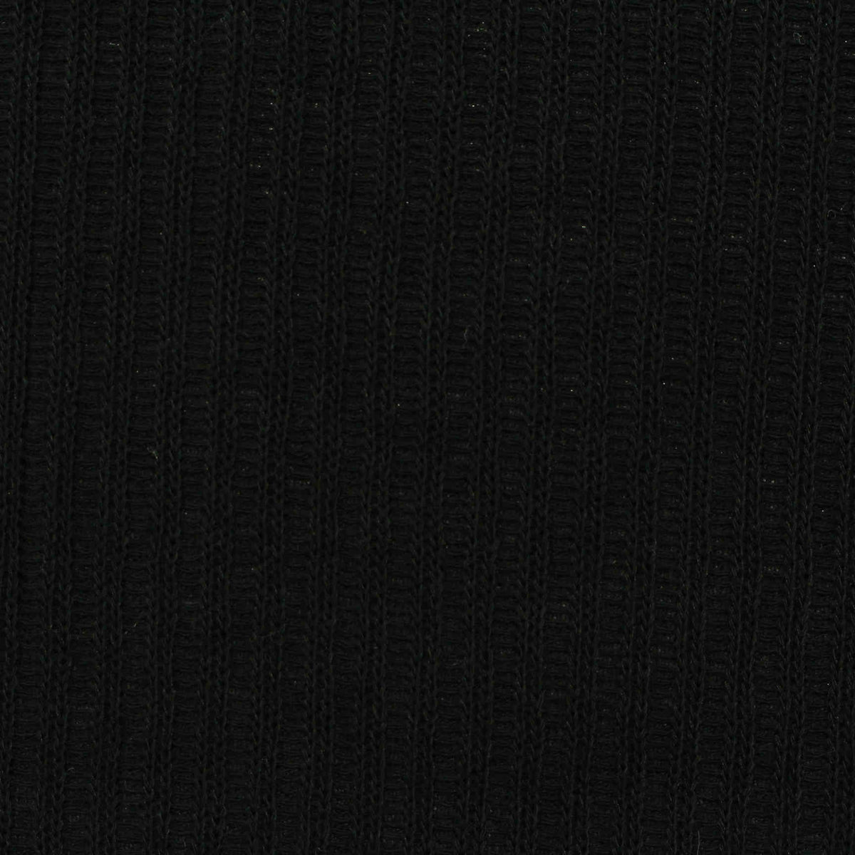 Striped Polyester Cotton Rib Knit Fabric, 200 gsm, 200 cm — Black