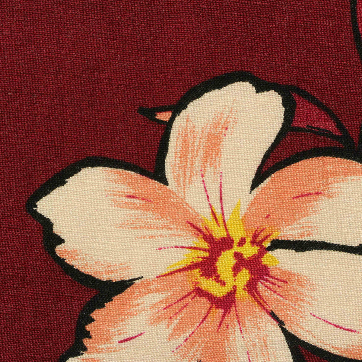 Cream Floral Woven, Linen-Viscose, 160 gsm