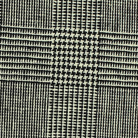 Black Plaid Woven, Linen-Cotton