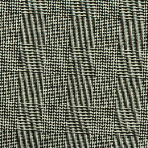 Black Plaid Woven, Linen-Cotton