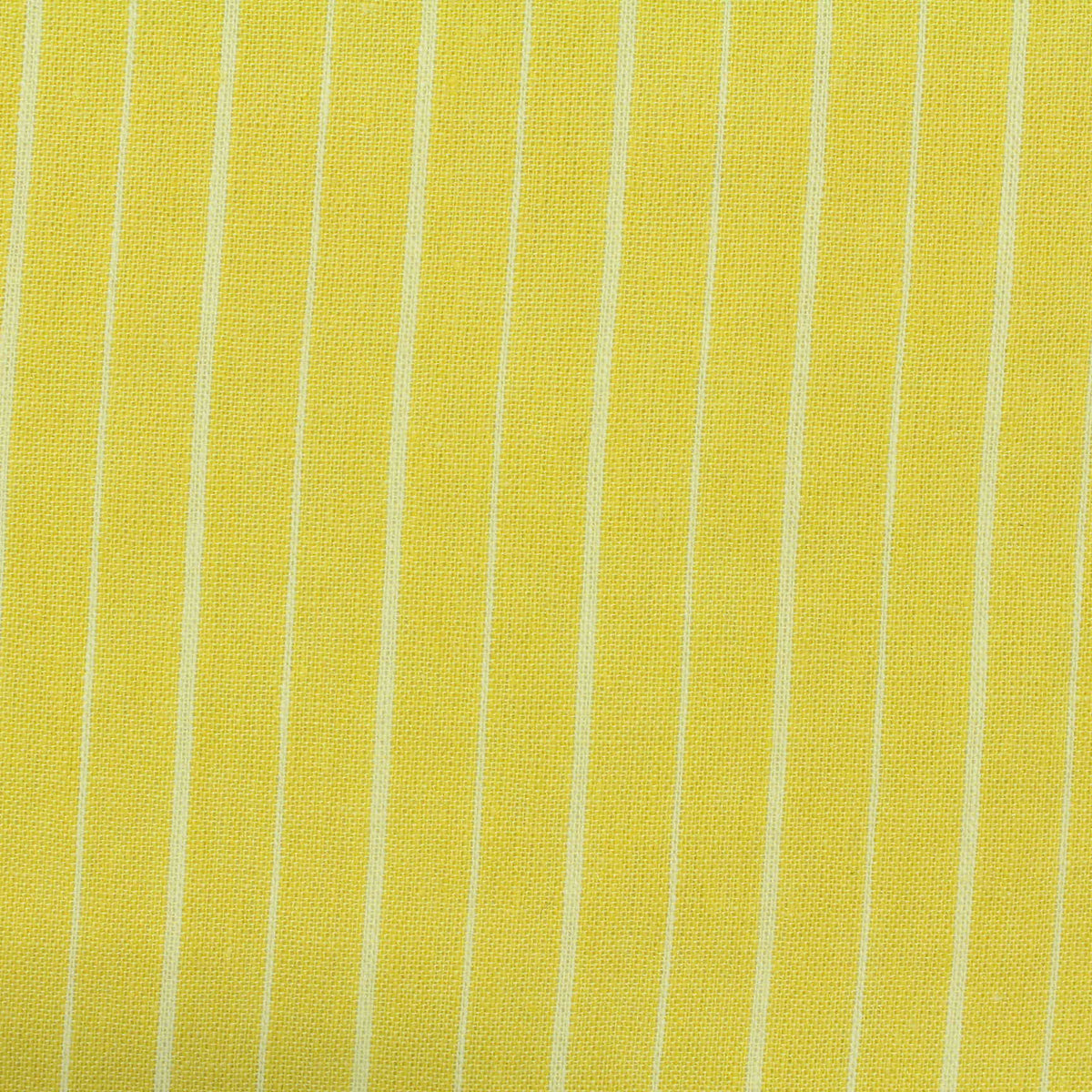 Light Yellow Vertical-Stripe Woven, Linen-Cotton