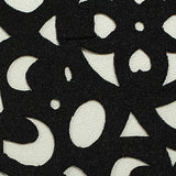 Black Floral Scuba Knit, Polyester — texture