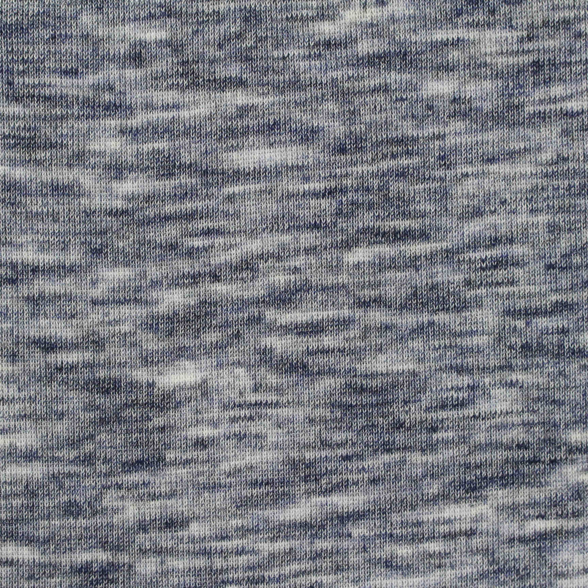 Blue Marl Rib Knit, Poly-Viscose, 232 gsm