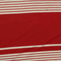 Red Horizontal-Stripe Jersey Knit, Cotton-Modal, 171 gsm