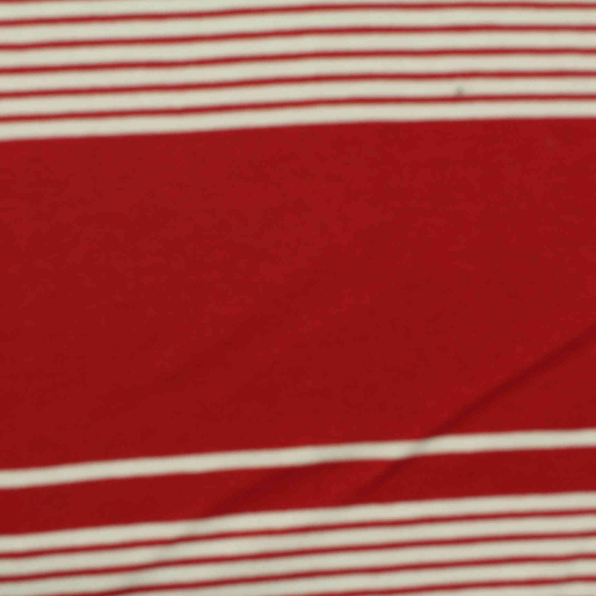 Red Horizontal-Stripe Jersey Knit, Cotton-Modal, 171 gsm