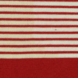 Red Horizontal-Stripe Jersey Knit, Cotton-Modal — texture