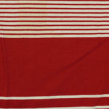 Red Horizontal-Stripe Jersey Knit, Cotton-Modal