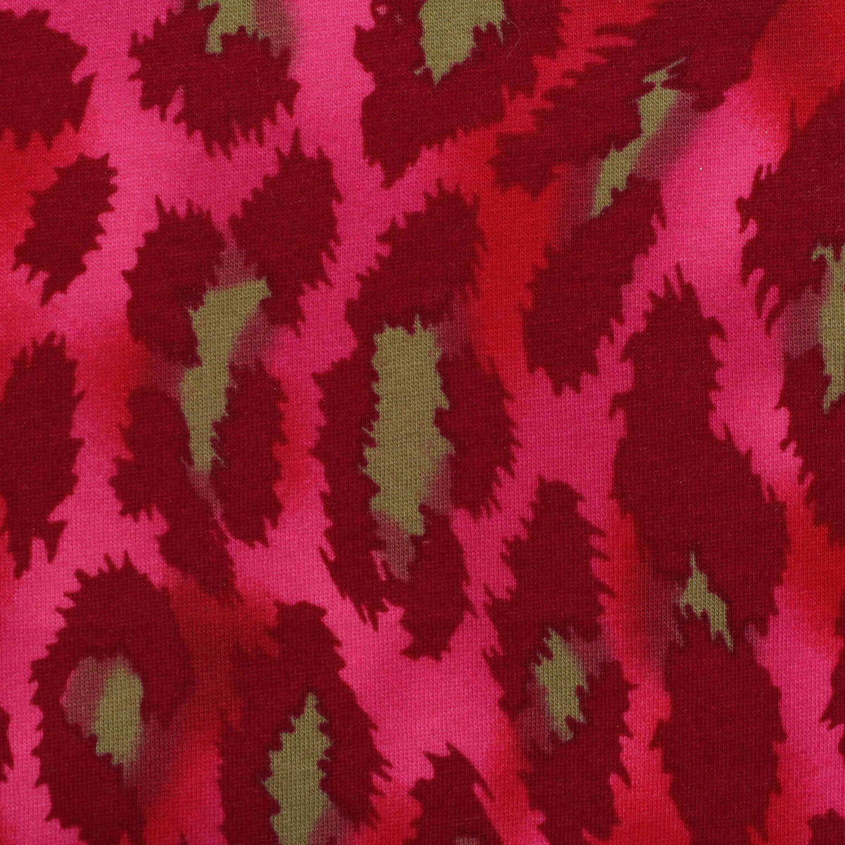 Pink Leopard Jersey Knit, Cotton-Modal