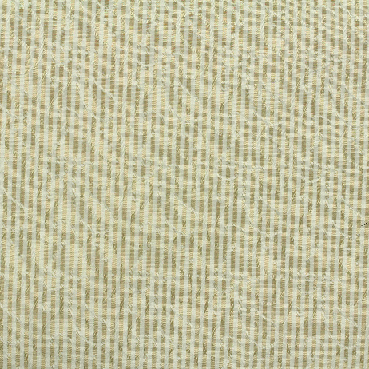 Beige Vertical-Stripe Jacquard, Poly-Cotton