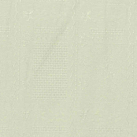 White Geometric-Square Jacquard, Poly-Cotton