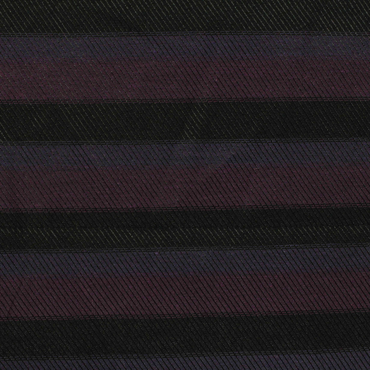 Black Horizontal-Stripe Jacquard, Poly-Cotton, 101 gsm