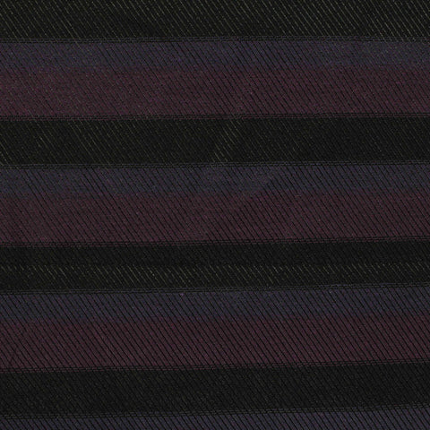Black Horizontal-Stripe Jacquard, Poly-Cotton, 101 gsm