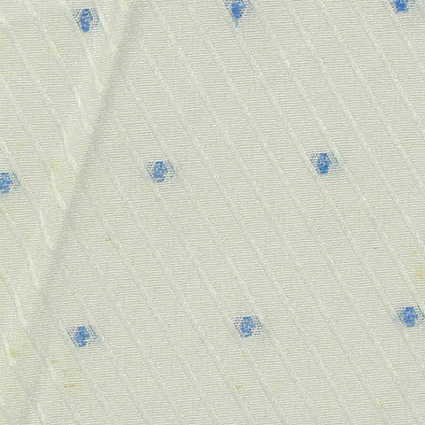 Blue Dots Jacquard, Poly-Cotton