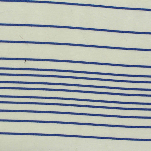 Blue Horizontal-Stripe Jacquard, Poly-Nylon