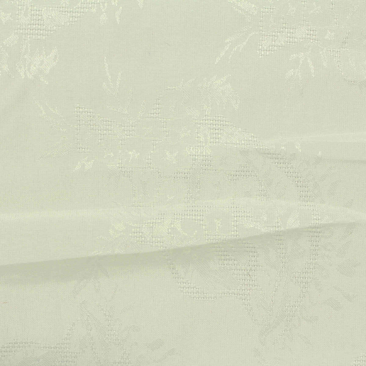 Cream Tone-on-Tone Floral Jacquard, Poly-Cotton, 88 gsm