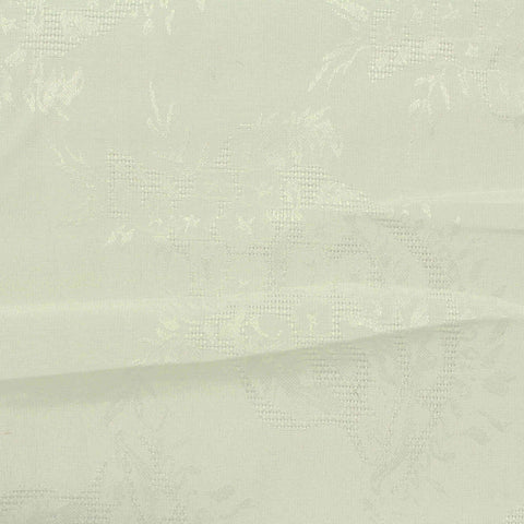 Cream Tone-on-Tone Floral Jacquard, Poly-Cotton, 88 gsm