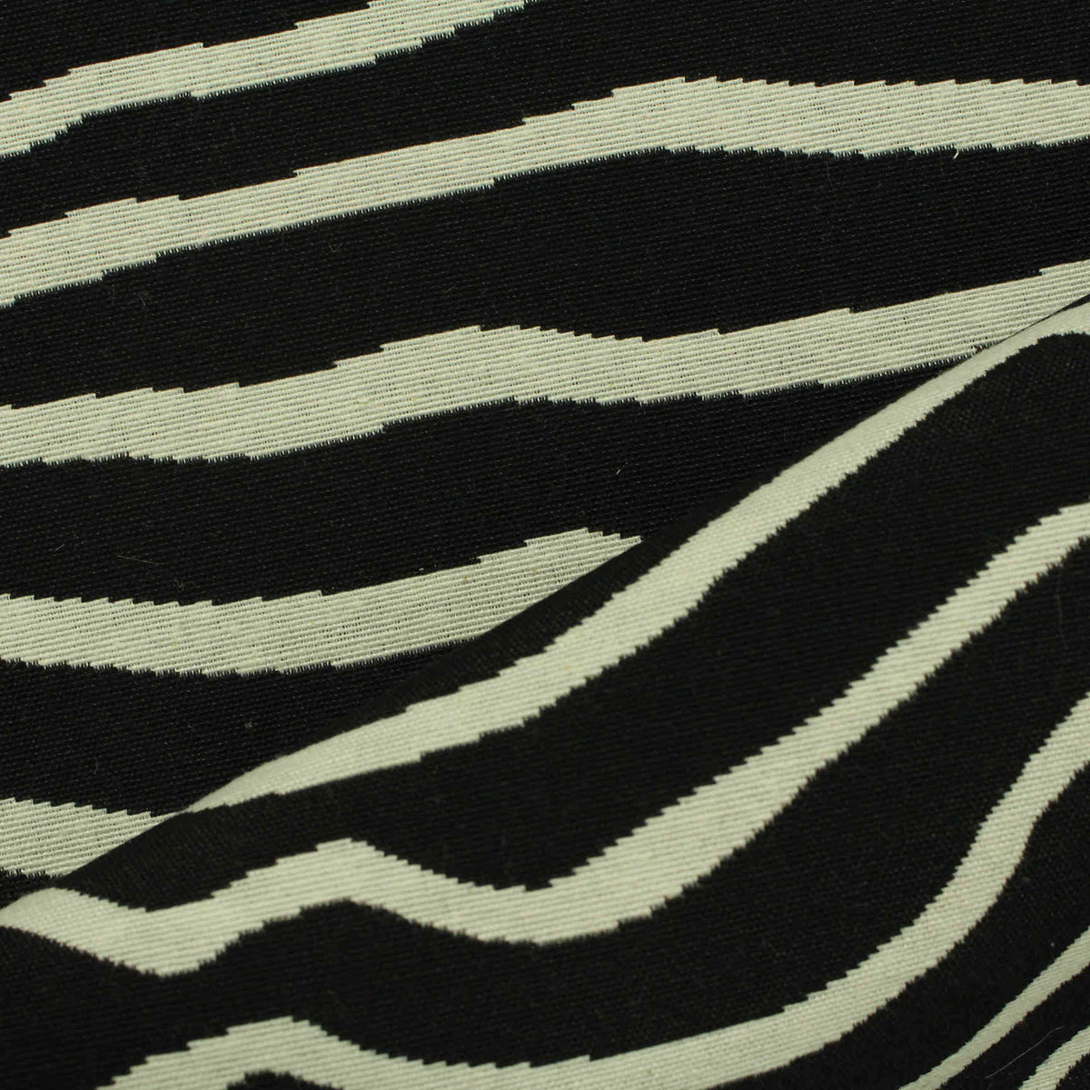 Black Zebra Jacquard, Cotton-Poly