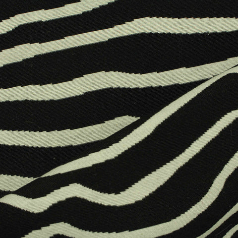 Black Zebra Jacquard, Cotton-Poly