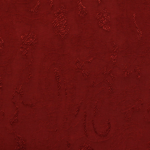 Red Abstract-Floral Jacquard, Viscose