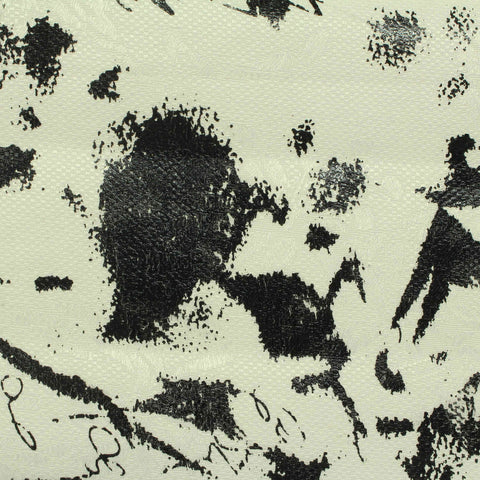 Black Abstract Jacquard, Poly-Cotton, 184 gsm