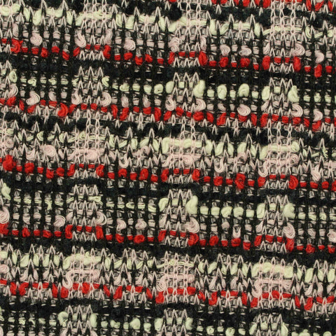 Black Textured Interlock Knit, Polyester, 252 gsm