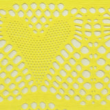 Yellow Bold-Heart Jacquard, Polyester