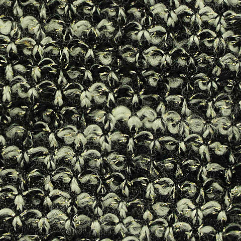 Black Marl Interlock Knit, Poly-Acrylic
