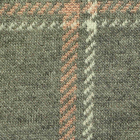 Grey-Green Plaid Jacquard, Poly-Viscose