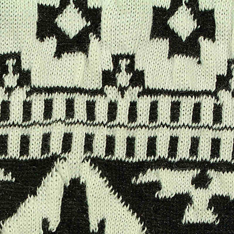 Black Geometric-Diamond Jacquard, Polyester, 227 gsm