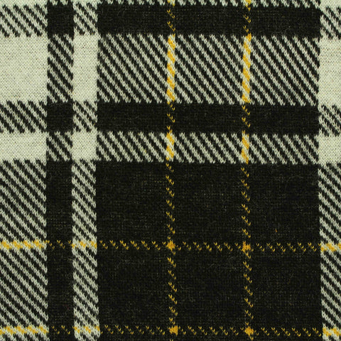 Black Plaid Jacquard, Cotton-Viscose