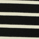 Black Horizontal-Stripe Ponte Knit, Viscose-Poly — texture