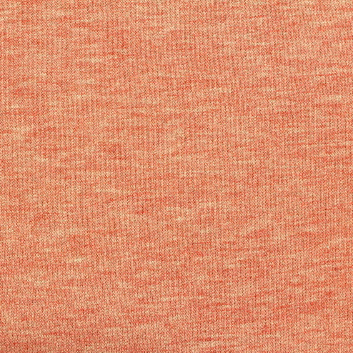 Orange Marl Interlock Knit, Poly-Viscose, 380 gsm