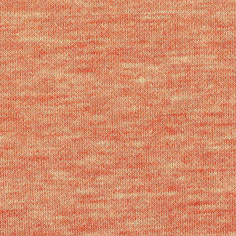 Orange Marl Interlock Knit, Poly-Viscose, 380 gsm