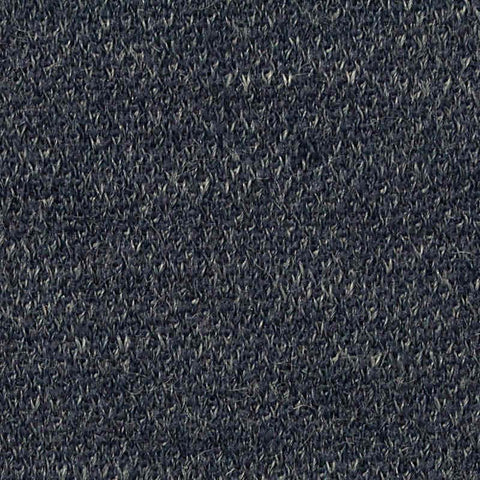 Dark Blue Heather Interlock Knit, Cotton-Viscose