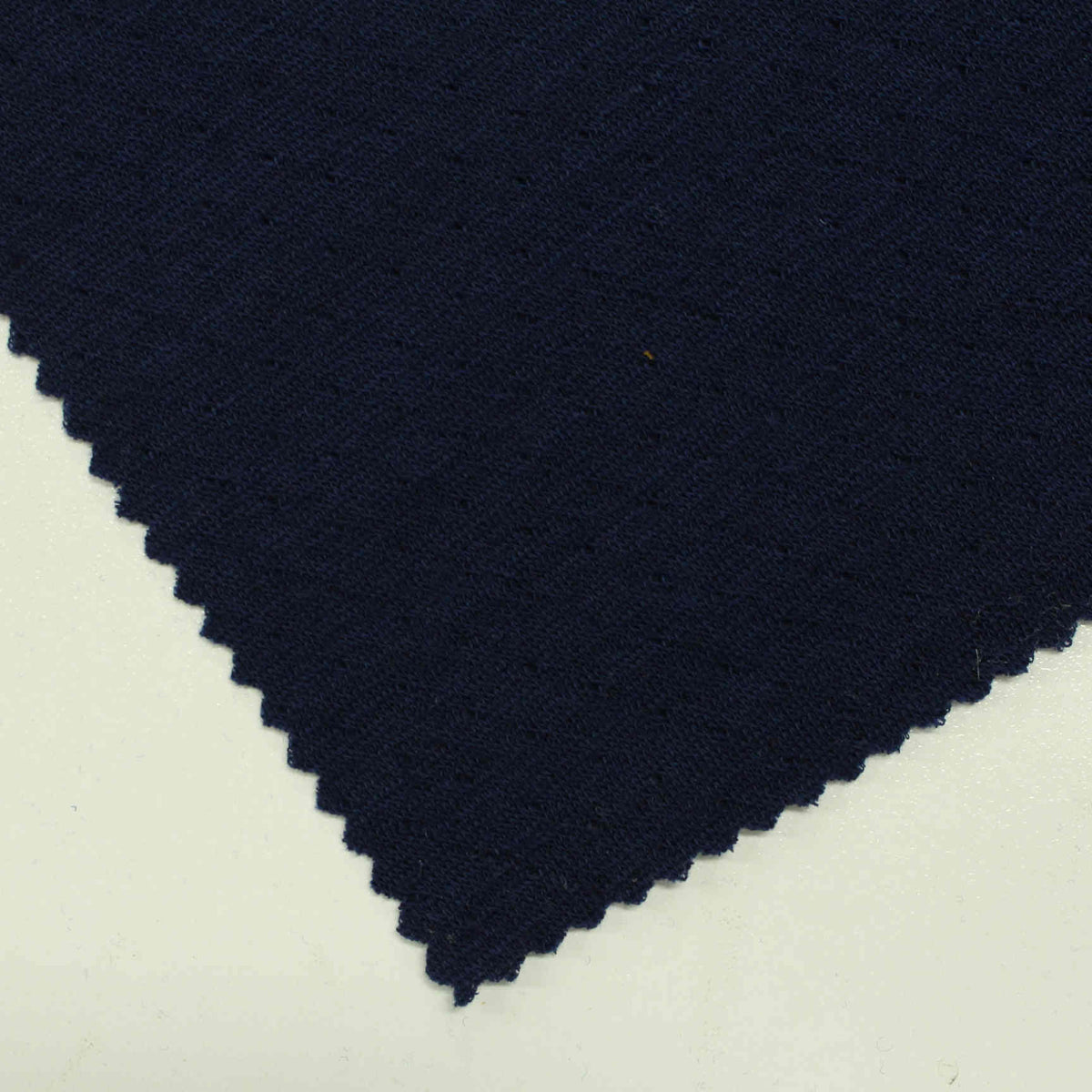 Yarn-Dyed 100% Wool Interlock Knit Fabric, 210 gsm — Navy