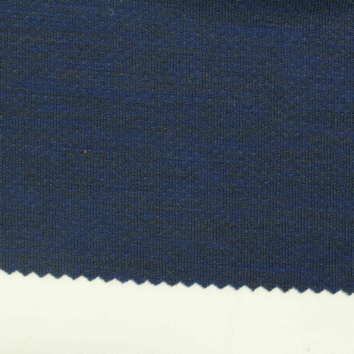 Dark Blue Marl Interlock Knit, Poly-Wool