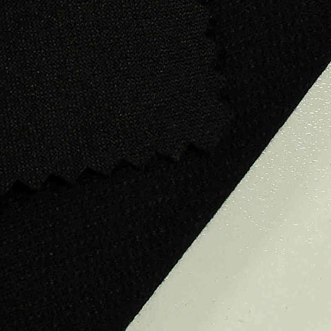 Polyester Viscose Stretch Scuba Knit Fabric, 300 gsm — Black