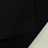 Polyester Viscose Stretch Scuba Knit Fabric, 300 gsm — Black