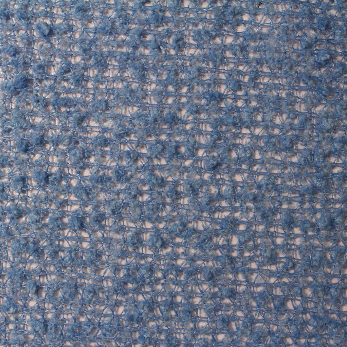 Jacquard 100% Polyester Chunky Knit Fabric, 123 gsm, 156 cm — Blue