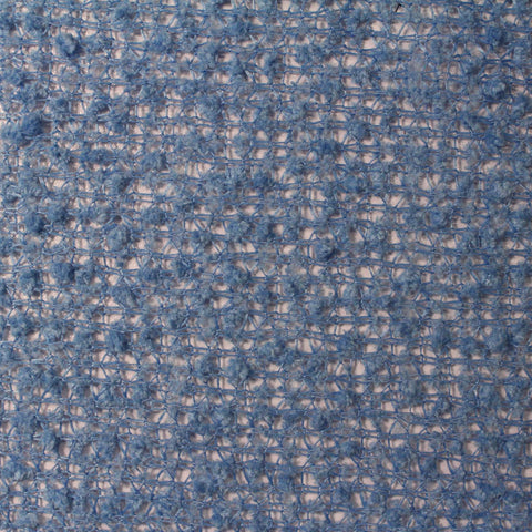 Jacquard 100% Polyester Chunky Knit Fabric, 123 gsm, 156 cm — Blue